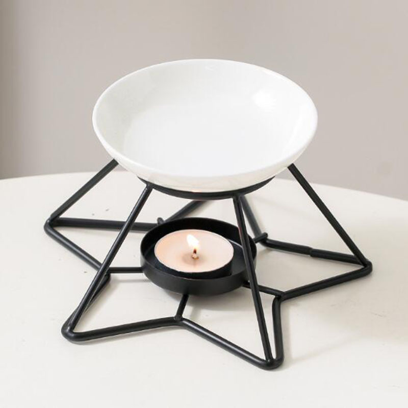 Home Fragrance Oils For Oil Burners - Metal Yıldız Raf Seramik Kase Aromaterapi