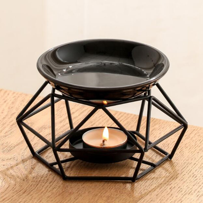 Home Fragrance Oils For Oil Burners - Seramik Kase Demir Raf Siyah Renk