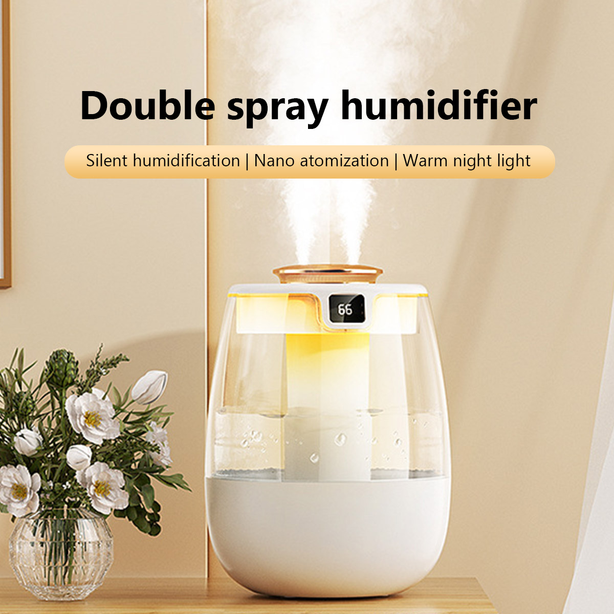 Home Fragrance Mist - 1.3L Hava Nemlendirici Çift Sprey Portu