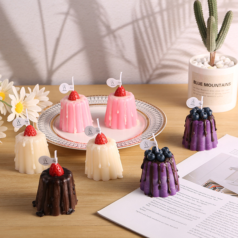 1 Adet Sevimli Puding Aromater - Home Fragrance Blueberry Scented Candle incelemesi ve fiyatı