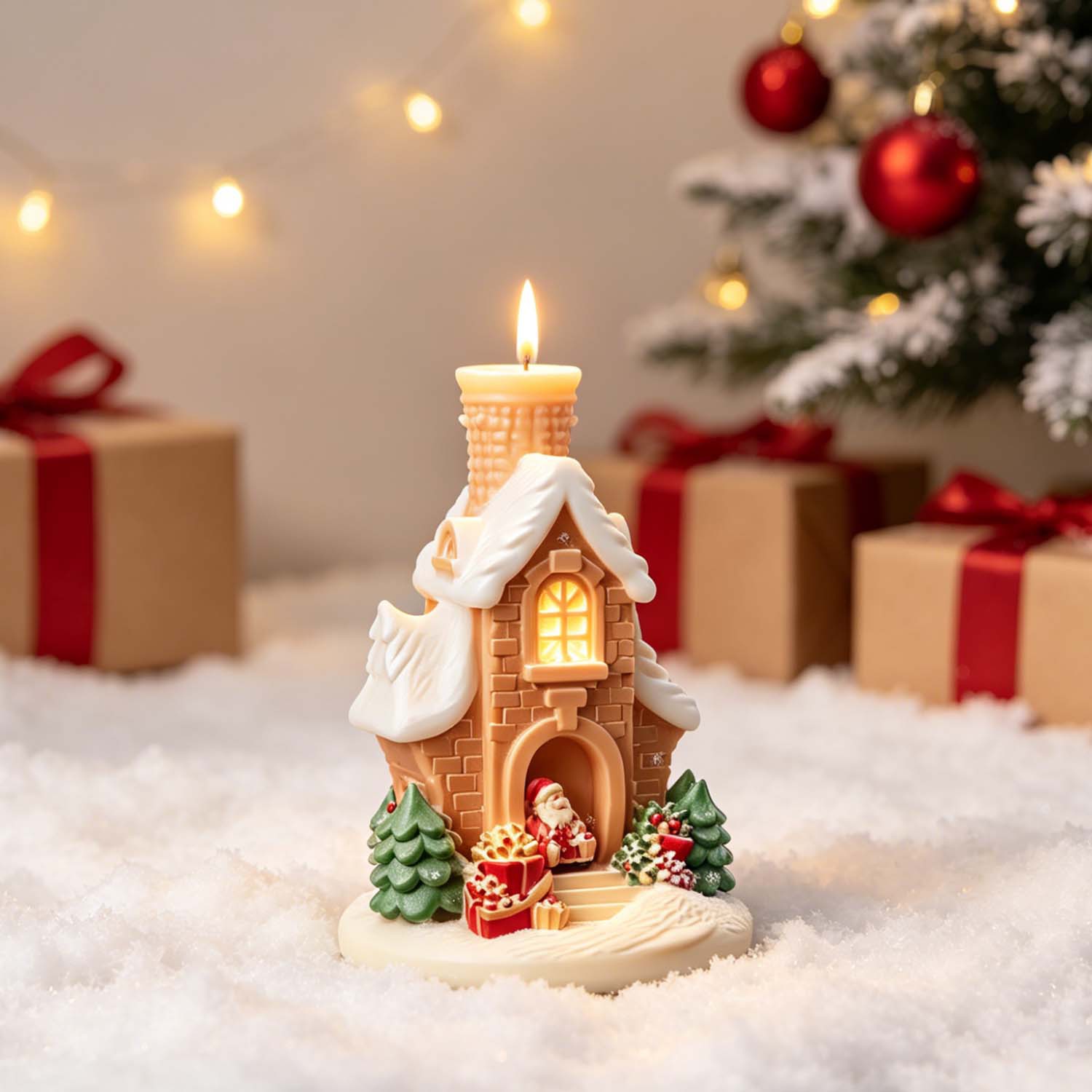 3D Noel Baba Kar Evi Silikon M - Home Fragrance Gingerbread incelemesi ve fiyatı