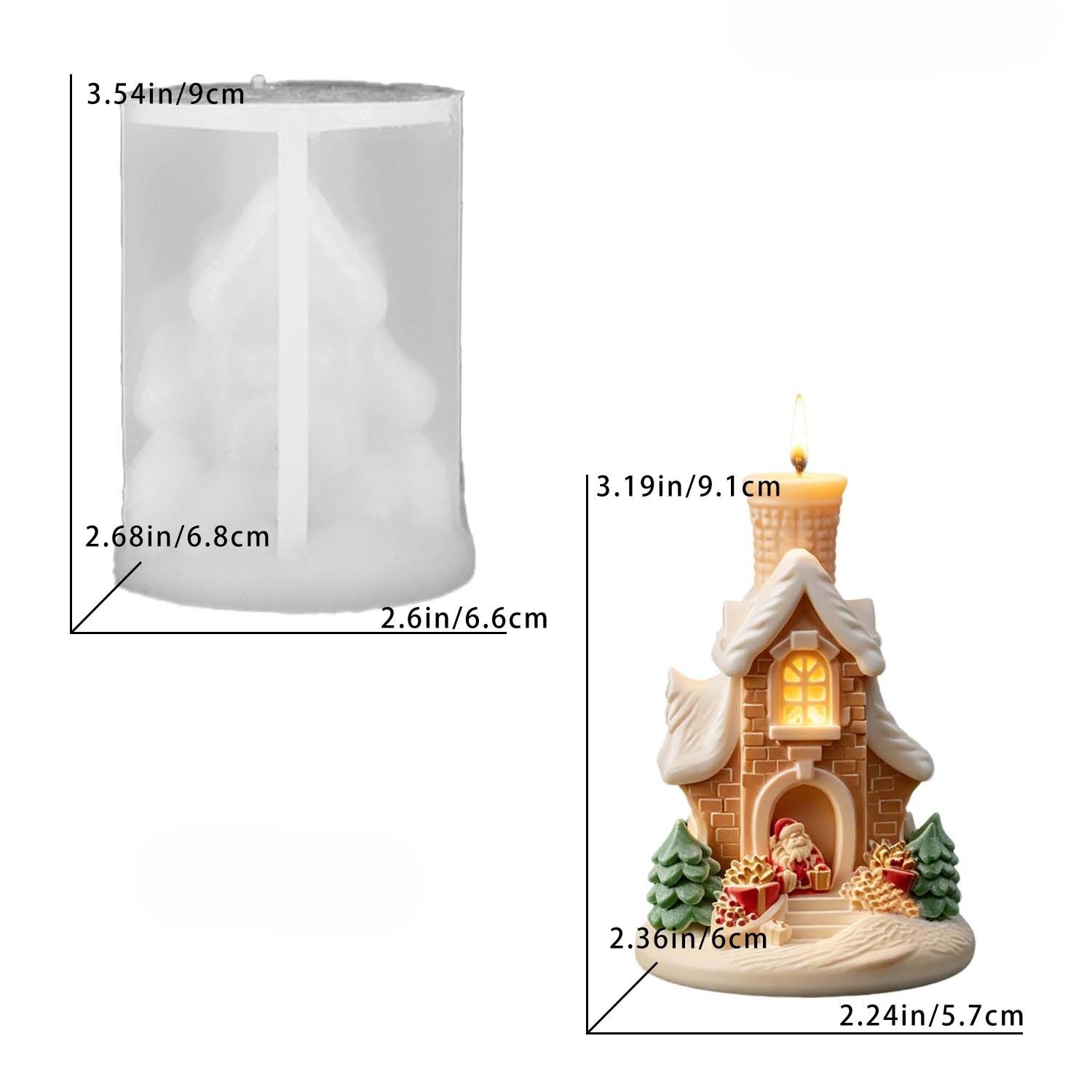 3D Noel Baba Kar Evi Silikon M - Home Fragrance Gingerbread incelemesi ve fiyatı